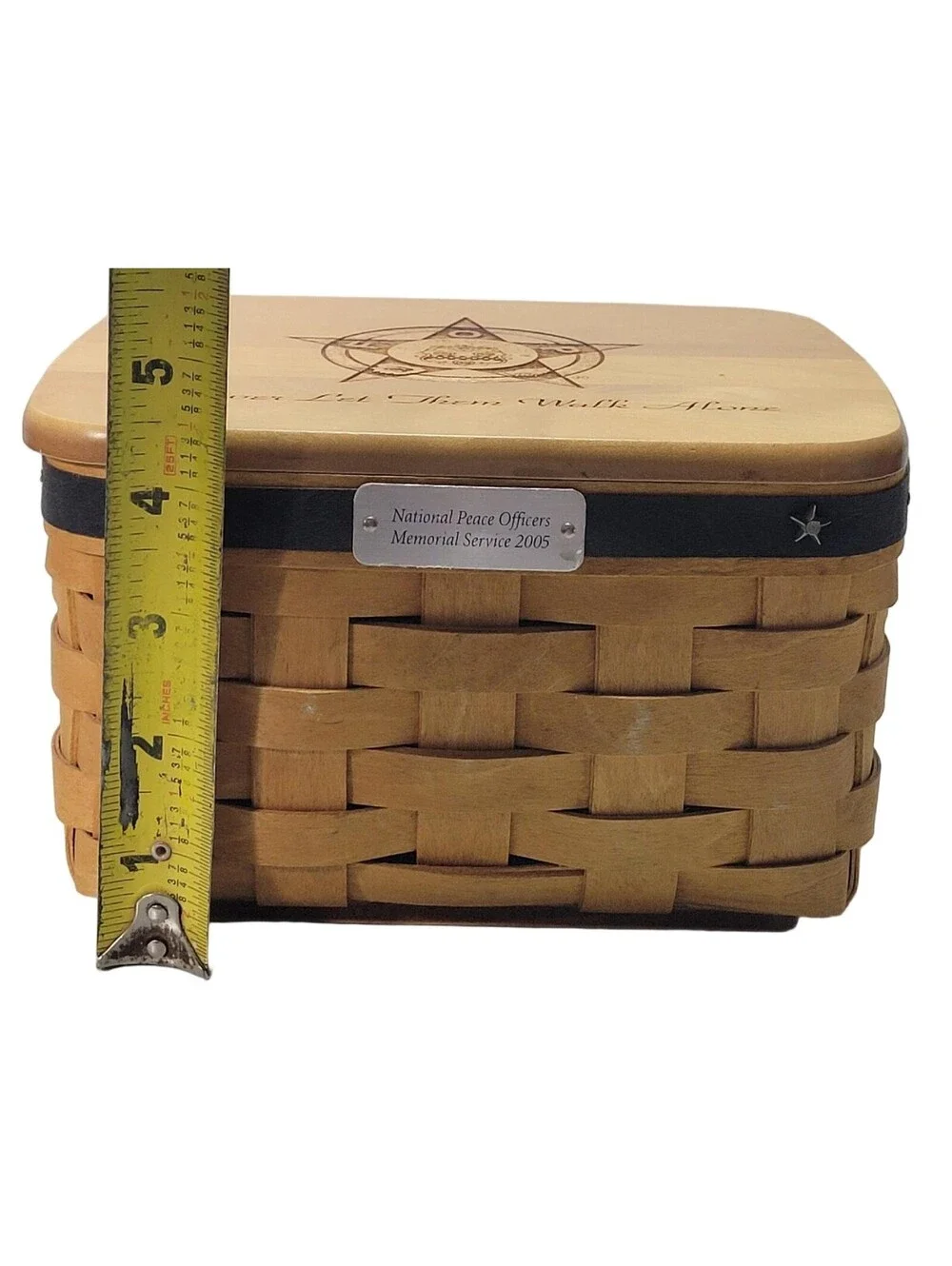 Longaberger Fraternal Order Police National Peace Officers Basket+Star Lid